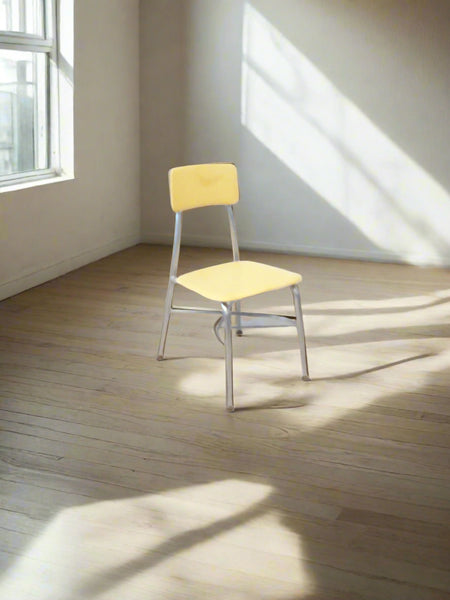 Vintage Heywood  Wakefield Heywoodite Kids Chair in Yellow