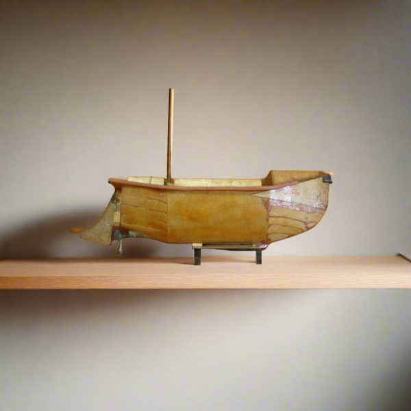 Vintage Wood Toy Boat Ship
