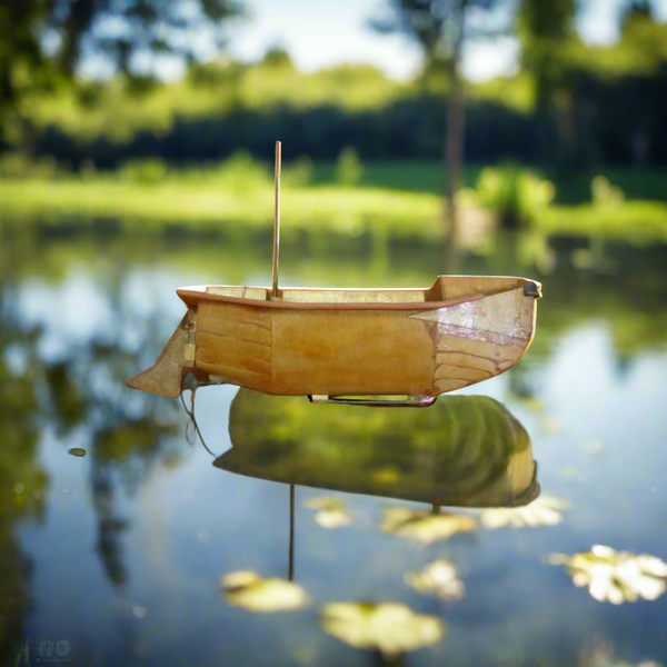 Vintage Wood Toy Boat Ship