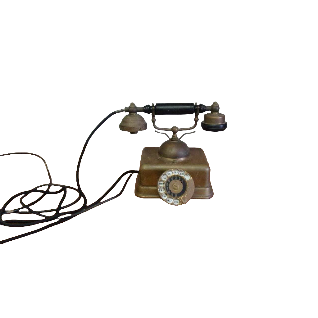 Antique Brass Rotary Phone Vintage rotary dial telephone EW – Ma