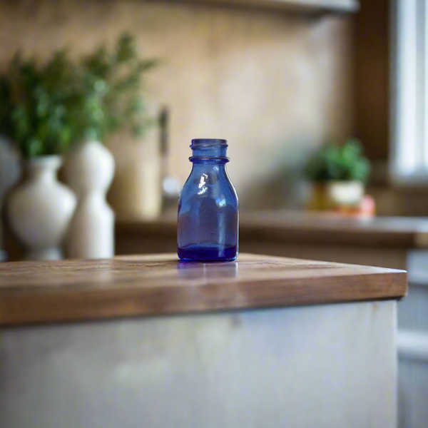 Vintage Vicks Vapor Cobalt Blue Medicine Bottle