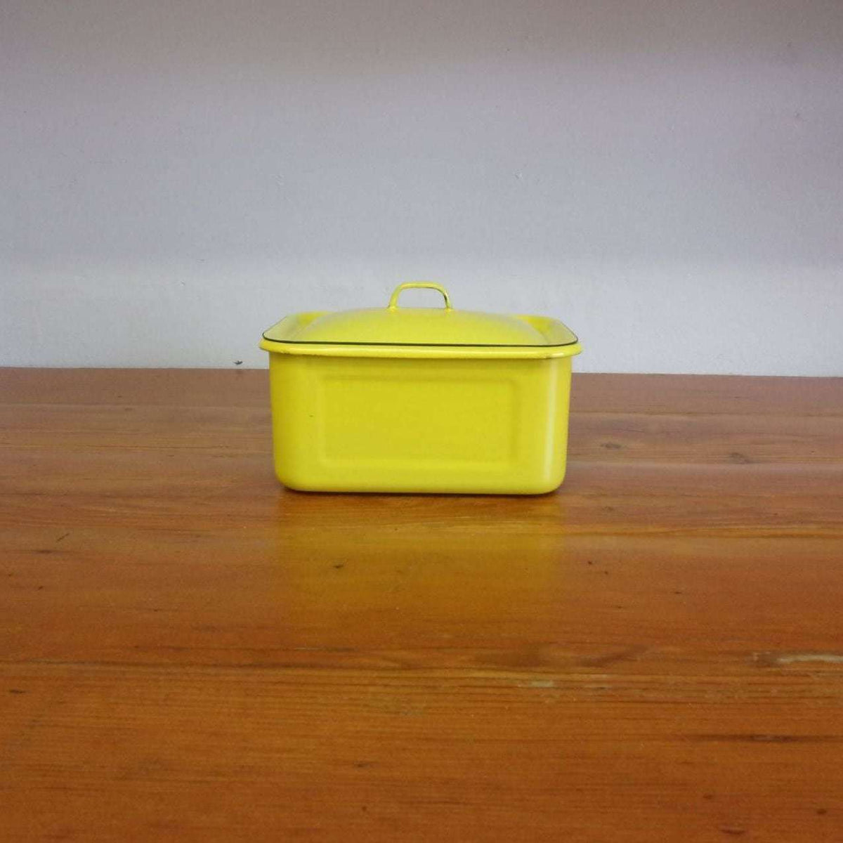 Vintage Mepal Storage Box Canister Clear Yellow Orange Lid Mid