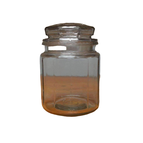 Antique cigar humidor jar flint glass apothecary or tobacciana