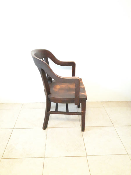 Antique M&S Co Birch Wood Chair