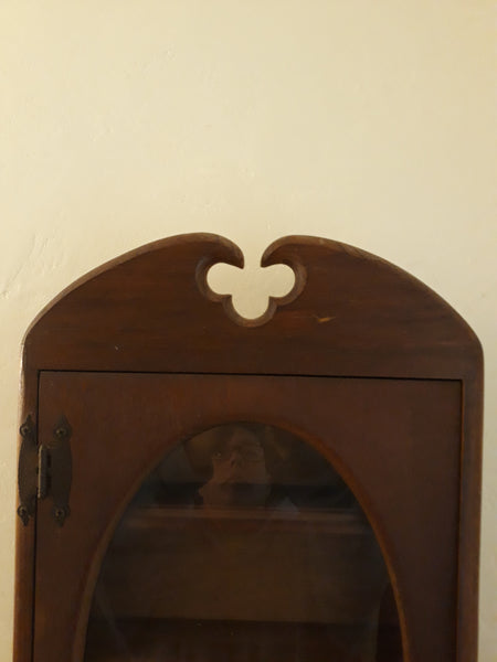Antique Vintage Oak Wood Medicine  Cabinet