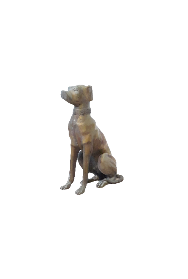 Vintage Brass Greyhound Dog Statue