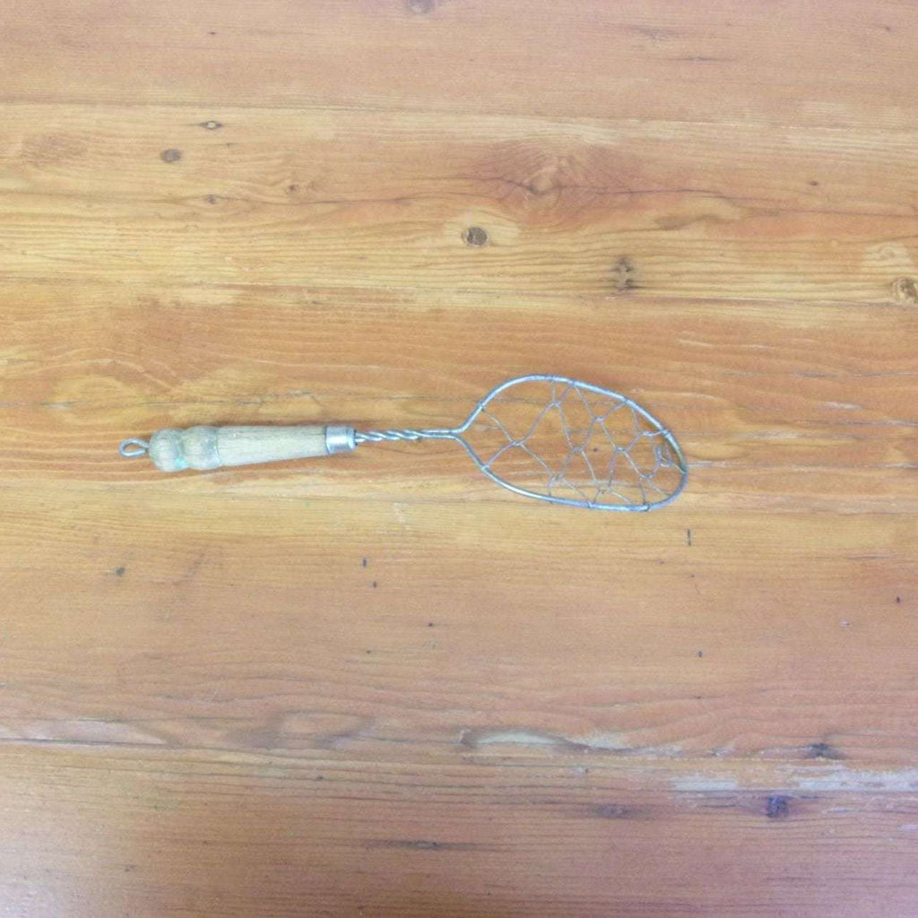 Antique Wire Whisk Egg Beater Coil Head with Wood Handle – Ma and