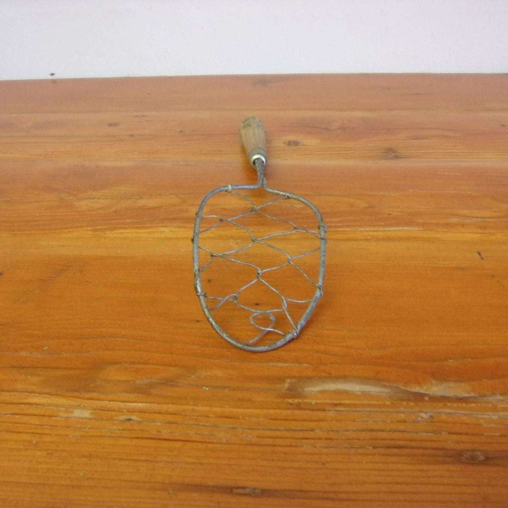 Antique Wire Whisk Egg Beater Coil Head with Wood Handle – Ma and
