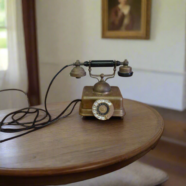 Antique Brass Rotary Phone Vintage rotary dial telephone EW