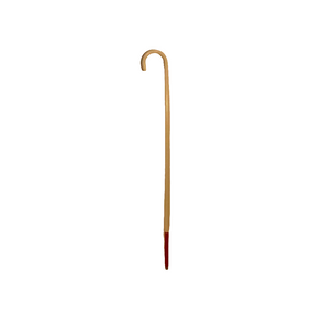 Antique Vintage White with Red Tip Wood Walking Cane 017