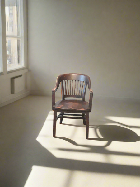 Antique M&S Co Birch Wood Chair