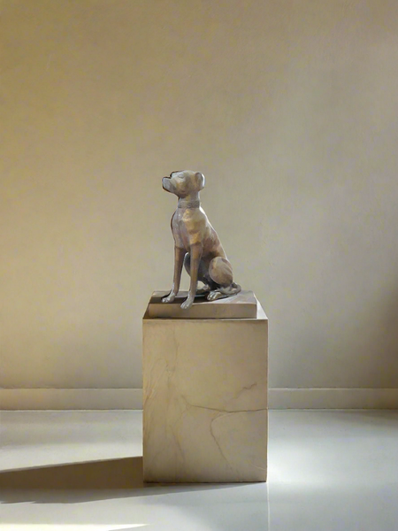 Vintage Brass Greyhound Dog Statue