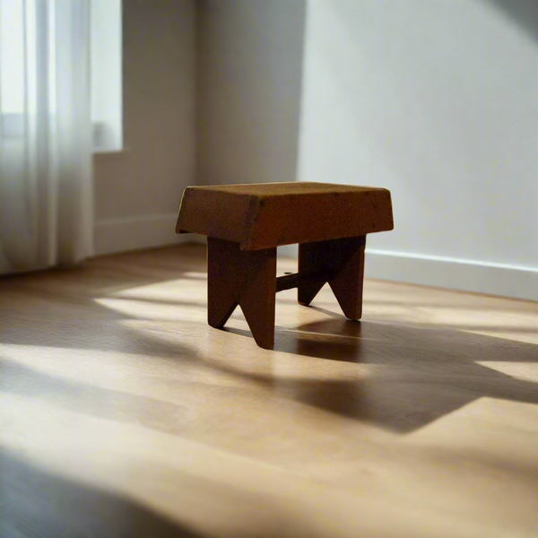 Antique Wood Foot Stool F001-WE