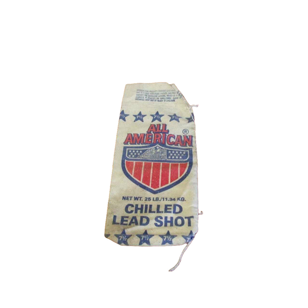 Vintage All American Shot Bag No. 7 1/2 25 LBS Chilled Lead Shot Canvas Bag