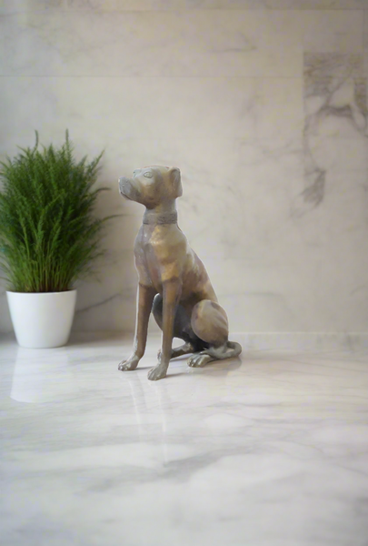 Vintage Brass Greyhound Dog Statue