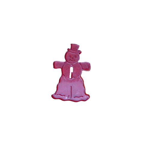 Vintage Frosty Snowman HRM Red Plastic Cookie Cutter 014
