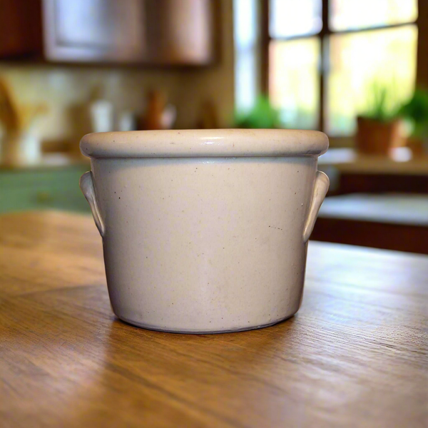 Rare Vintage Antique H. Kennedy #3 Glasgow handled stoneware crock butter crock
