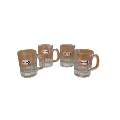 Vintage A&W Root Beer Mugs Kids Baby Shot Glass Size