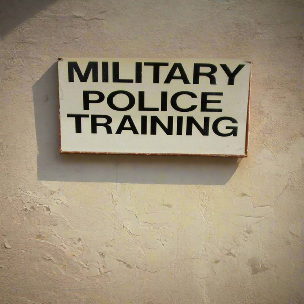 Vintage Military Police Training Marine Corps Sign