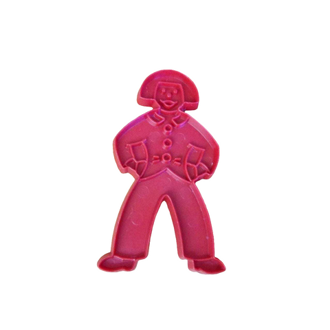 Vintage Gingerbread Man Red Plastic Cookie Cutter 013