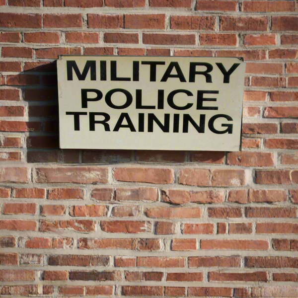 Vintage Military Police Training Marine Corps Sign