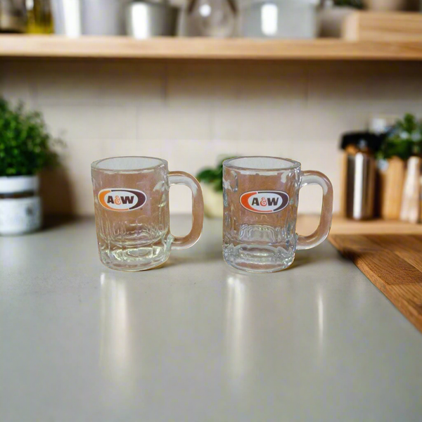 Vintage A&W Root Beer Mugs Small