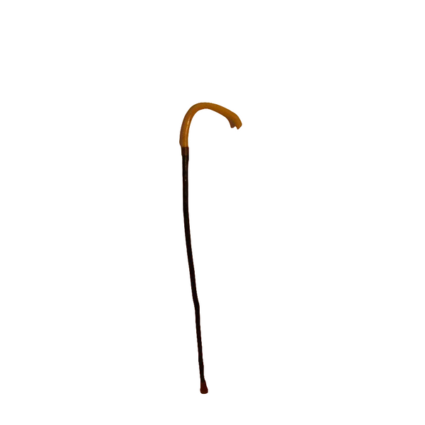 Antique Vintage Bent Wood Cane Walking Stick Two Tone Yellow and Black 011