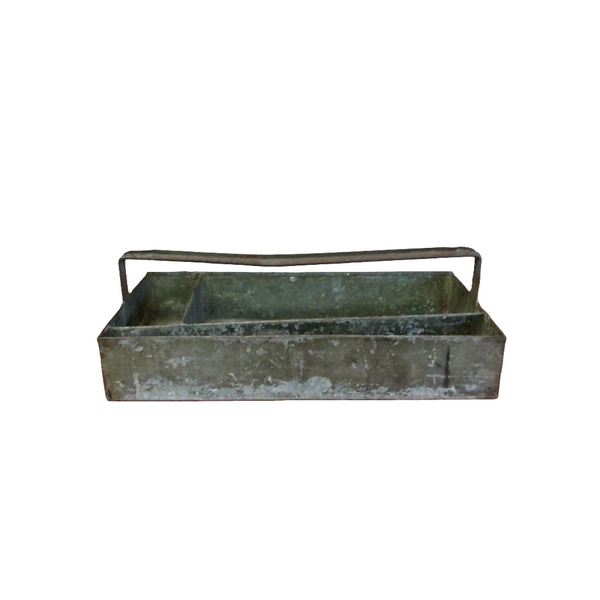 Vintage Metal Tool Box Caddy Tray