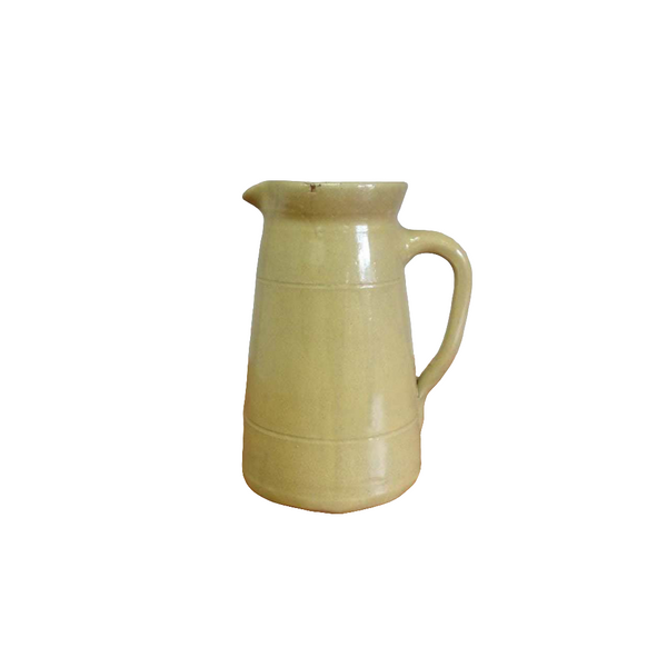 Antique yellowware pitcher earthenware