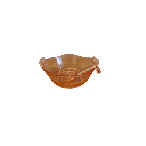 Antique Imperial Glass Molly Pink Depression Glass Mayonnaise Bowl with Spoon WE001