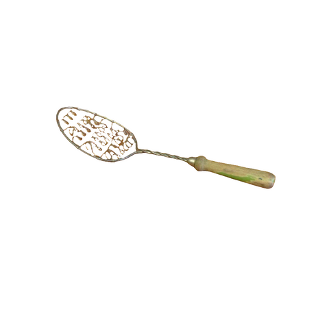 Antique Wire Whisk Egg Beater Coil Head with Wood Handle