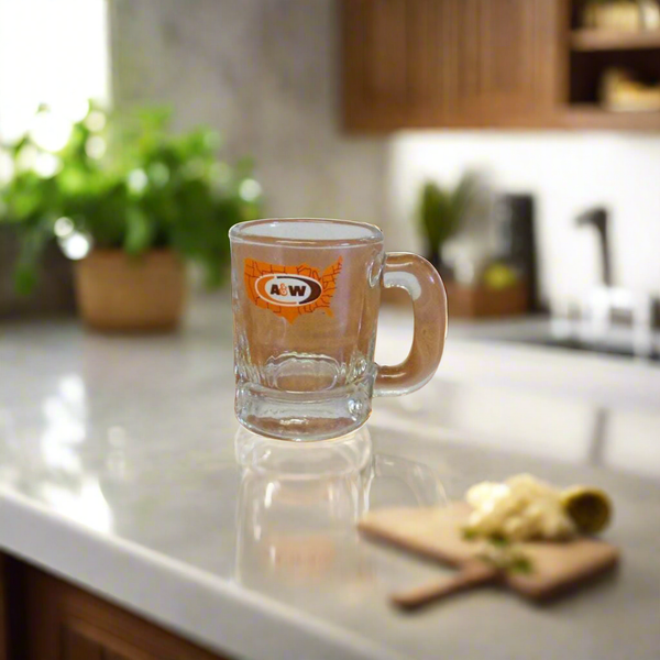 Vintage A&W Root Beer Mugs Kids Baby Shot Glass Size