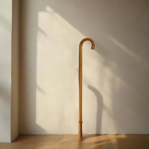Antique Vintage White Wood Cane Blind Persons Walking Stick 016