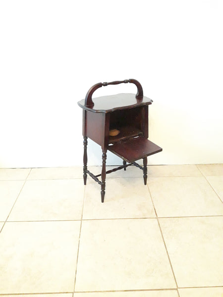 Antique Wood Humidor Table