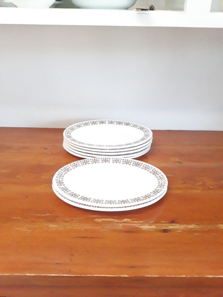 Vintage Anchor Hocking Anchorware Copper Filigree Oval Platter Plates