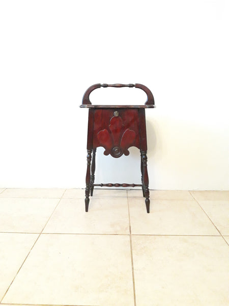 Antique Wood Humidor Table