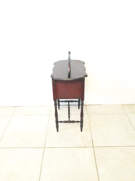 Antique Wood Humidor Table