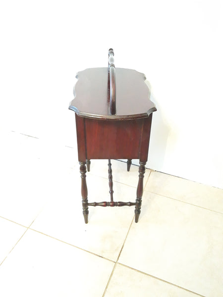 Antique Wood Humidor Table