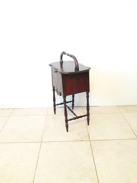 Antique Wood Humidor Table