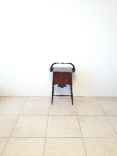 Antique Wood Humidor Table