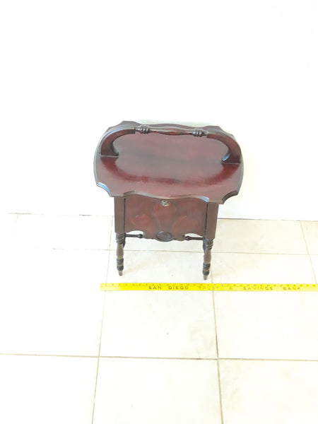 Antique Wood Humidor Table