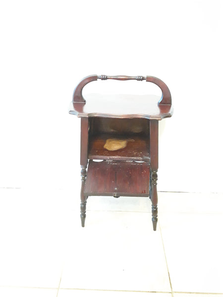 Antique Wood Humidor Table