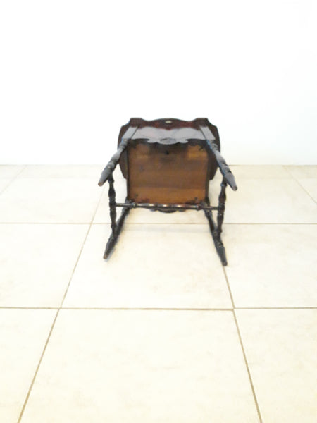 Antique Wood Humidor Table