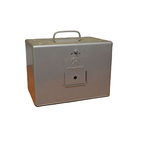 Vintage Brumberger film reel storage box metal file box