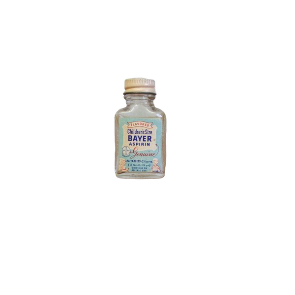 Vintage Children's Size Bayer Aspirin Bottle