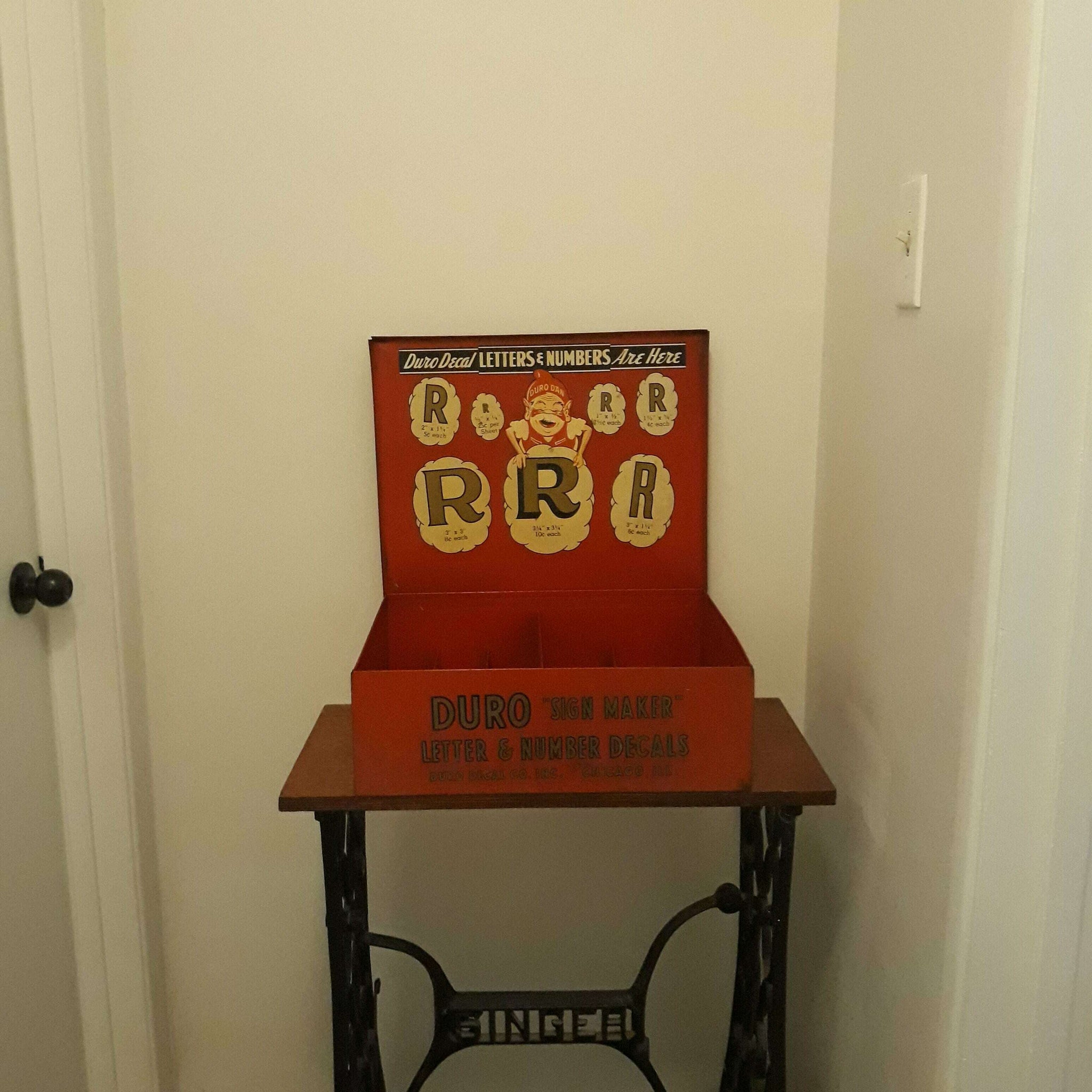 USA VINTAGE DURO DAN DECALS display店舗什器 vintage-duro-sign-maker-letter