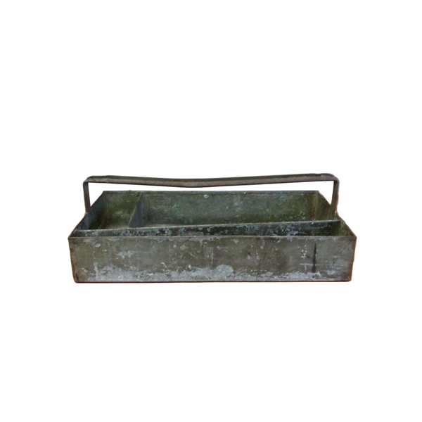 Vintage Metal Tool Box Caddy Tray