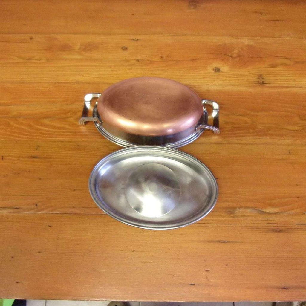 Ekcoware Copper Bottom Stainless Steel Percolator/mid Century Stove Top Coffee  Pot 