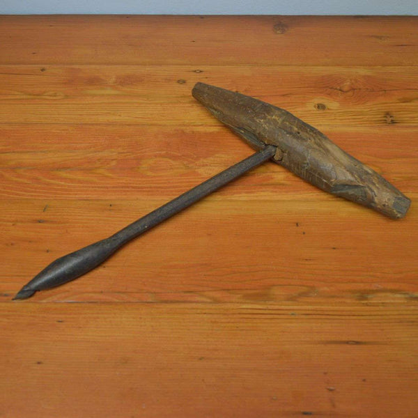 Antique auger hand drill 1880's side