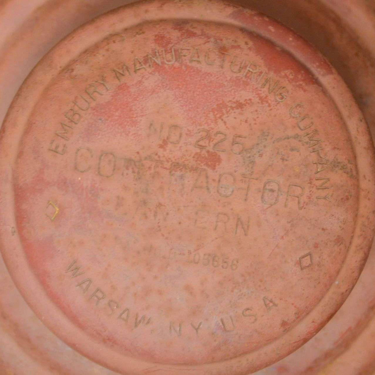 Vintage Embury Luck-E-Lite Lantern red lantern No. 225 Vintage Embury Luck-E-Lite Lantern red lantern No. 225